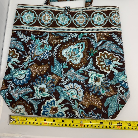 Vera Bradley Blue and Brown Tote - Picture 6 of 7